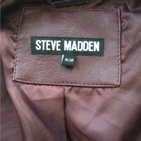 Steve Madden Women's Burgundy Moto Jacket - Picture 7 of 9